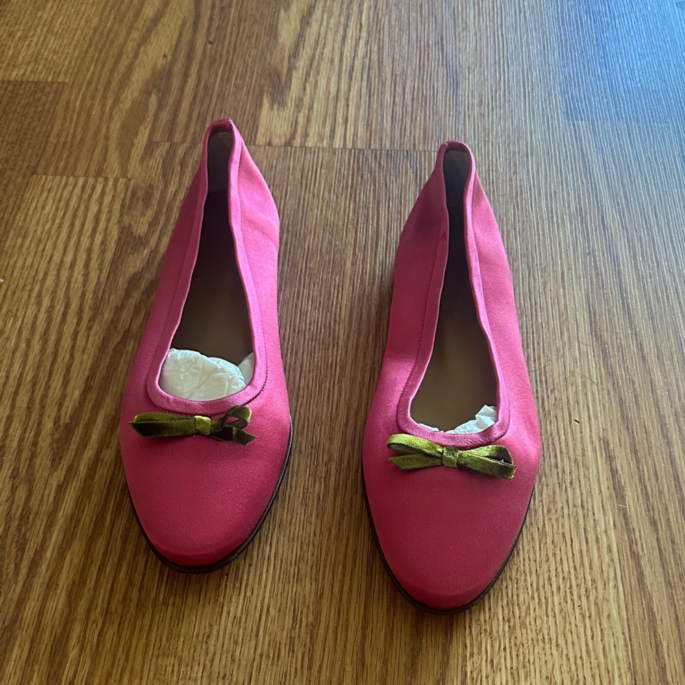 Pink Bow JCrew Women's Flats Made in Italy